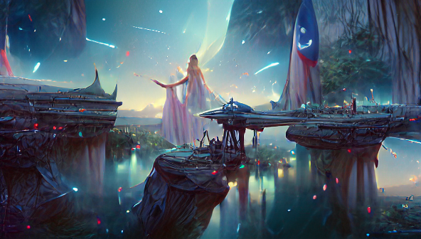 AI-generated abstract painting